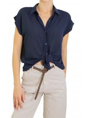 Camicia tinta unita mezza manica 